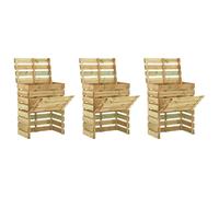 vidaXL Composteur de jardin à lattes 3 pcs - Pin imprégné
