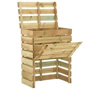 vidaXL Composteur à lattes 3 pcs. 80x50x100 Bois de pin imprégné