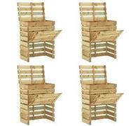 vidaXL Composteur à lattes 4 pcs. 80x50x100 Bois de pin imprégné
