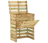 vidaXL Composteur de jardin à lattes 80x50x100 cm Bois de pin imprégné
