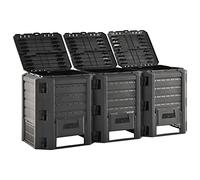 vidaXL Composteur de Jardin Noir 1200 L