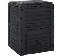 vidaXL Composteur de jardin 280 L polypropylène Noir