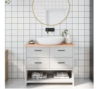 vidaXL Plan de toilette 100x40x2 cm Bois massif non traité