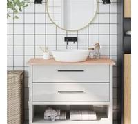 vidaXL Plateau de lavabo 100x60x1,5 cm bois massif hêtre