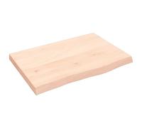 vidaXL Comptoir de salle de bain Dessus d'armoire bord vivant 60x40x(2-4) cm bois massif non traité