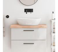 vidaXL Comptoir de salle de bain 80x30x(2-6) cm bois massif non traité