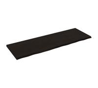 vidaXL Plan de toilette brun foncé 180x60x(2-4)cm bois massif