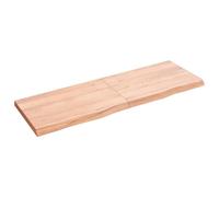 vidaXL Comptoir de Salle de Bain Marron 120x40x(2-4) cm Bois traité