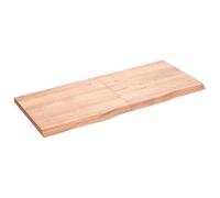 vidaXL Comptoir de Salle de Bain Marron 120x50x(2-4) cm Bois traité