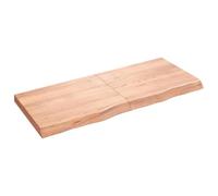 vidaXL Comptoir de Salle de Bain Marron 120x50x(2-6) cm Bois traité