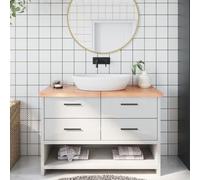 vidaXL Comptoir de salle de bain marron 120x60x(2-4) cm bois traité
