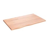 vidaXL Plan de toilette bois massif traité brun clair 80x50x2 cm