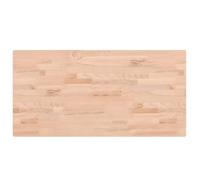 vidaXL Comptoir de Salle de Bain, Plan de Vasque, Dessus d'Armoire, Étagère de Toilette Intérieur, 100x50x2,5 cm Bois Massif de Hêtre