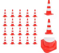 vidaXL Cônes de signalisation réfléchissants 20 pcs. Rouge et Blanc 50 cm - Panneaux de signalisation