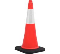 vidaXL Cônes de signalisation réfléchissants avec pied lourd 4 pcs. 75 cm