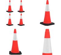 vidaXL Cônes de signalisation réfléchissants avec pied lourd 4 pcs. 75 cm - Cônes de signalisation - Cônes de signalisation - Signalisation routière