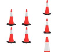 vidaXL Cônes de signalisation réfléchissants avec pied lourd 4 pcs. 75 cm - Panneaux de signalisation