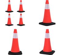 vidaXL Cônes de signalisation réfléchissants avec pied lourd 4 pièces 50 cm - Cônes de signalisation - Cônes de signalisation - Signalisation routière