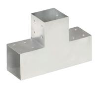 vidaXL Connecteur de poteau Forme en T Métal galvanisé 101x101 mm