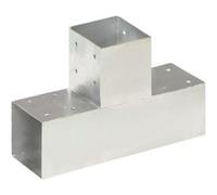 vidaXL Connecteur de poteau Forme en T Métal galvanisé 91x91 mm 145471