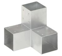 vidaXL Connecteur de poteau Forme en Y Métal galvanisé 91x91 mm