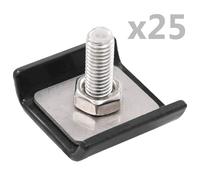 vidaXL Connecteurs de grille (25 pcs) Anthracite