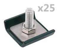 vidaXL Connecteurs de grille (25 pcs) Vert