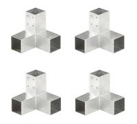 VIDAXL Connecteurs de poteau 4 pcs Forme en Y Métal galvanisé 71x71 mm - (170x170x175 mm) BONNE4393