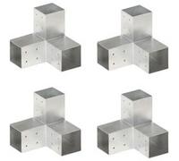 vidaXL Connecteurs de poteau 4 pcs 81x81 mm