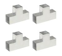 vidaXL Connecteurs de poteau 4pcs Forme en T Métal galvanisé 101x101mm