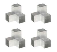 vidaXL Connecteurs de poteau 4pcs Forme en Y Métal galvanisé 101x101mm