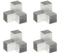 vidaXL Connecteurs de poteau 4pcs Forme en Y Métal galvanisé 101x101mm