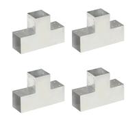 vidaXL Connecteurs de poteau Forme en T - 101x101 mm - Métal galvanisé