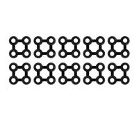 vidaXL Connecteurs de tapis 10 pcs Caoutchouc Noir
