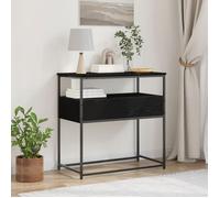 vidaXL Table Console Chêne Noir 75 x 40 x 75 cm Bois d'ingénierie, Table Console Moderne pour Couloir, en Bois étroit, Surface de Rangement, Style Minimaliste, Robuste