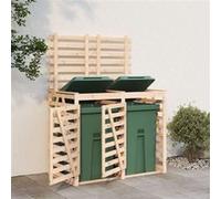 vidaXL Containerberging dubbel massief grenenhout3157685 Bois G