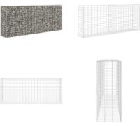 vidaXL Corbeille de pierres en gabion acier 85×30×200 cm argent - Corbeille de pierres - Corbeilles de pierres - Gabions - Gabions