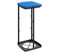 VIDAXL - Corbeilles à déchet Porte-sacs poubelles - 2 pcs - noir et bleu - 60 L PP - 28x28x65 cm 893937 Assemblage requis