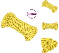 vidaXL Corde à bateau jaune 5 mm 500 m polypropylène - Cordes