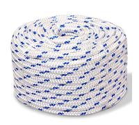 vidaXL Corde de bateau polypropylène 14 mm 250 m blanc