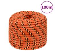 vidaXL Corde de bateau 12mm 100m - Orange