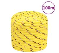 vidaXL Corde de bateau 18 mm - Jaune 100 m