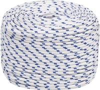 vidaXL Corde de bateau blanc 10 mm 500 m Polypropylène