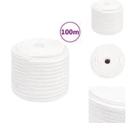 vidaXL Corde de bateau Blanc 18 mm 100 m Polypropylène - Cordes