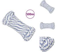 vidaXL Corde de bateau blanc 5 mm 500 m Polypropylène - Cordes