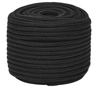 vidaXL Corde de Bateau Corde de Levage Câble d'Amarrage Ancrage Navire Lignes de Gréement Corde à Linge Noir Complet 12 mm 100 m Polypropylène