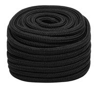 vidaXL Corde de Bateau Corde de Levage Câble d'Amarrage Ancrage Navire Lignes de Gréement Corde à Linge Noir Complet 20 mm 100 m Polypropylène