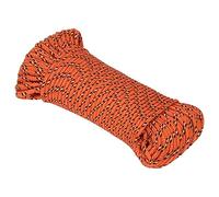 vidaXL Corde de Bateau Corde de Levage Câble d'Amarrage Ancrage Navire Lignes de Gréement Corde à Linge Orange 4 mm 50 m Polypropylène