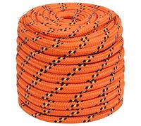 vidaXL Corde de Bateau Corde de Levage Câble d'Amarrage Ancrage Navire Lignes de Gréement Corde à Linge Orange 16 mm 100 m Polypropylène
