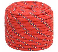 vidaXL Corde de Bateau Corde de Levage Câble d'Amarrage Ancrage Navire Lignes de Gréement Corde à Linge Rouge 16 mm 100 m Polypropylène